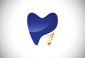 modello di logo della clinica odontoiatrica, vettore di disegni del logo di cure odontoiatriche, logo del dentista sorriso dei denti dei denti