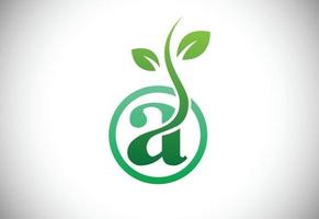 foglia icona segno simbolo, logo verde, logo organico vettore