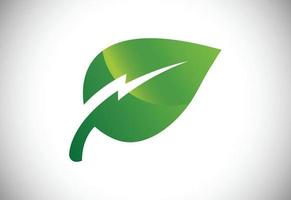 foglia icona segno simbolo, logo verde, logo organico vettore