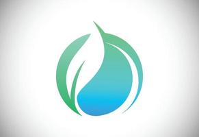 foglia icona segno simbolo, logo verde, logo organico vettore