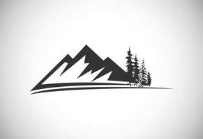 modello di progettazione del logo della montagna, simbolo del segno del logo della montagna vettore