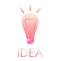 concetto di design dell'idea. idea creativa. sito web di progettazione di loghi. vettore