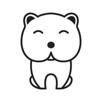 grasso carino doggy sitter logo design grafico vettoriale simbolo icona illustrazione del segno idea creativa