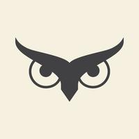 moderno semplice animale notturno occhi gufo logo simbolo icona illustrazione grafica vettoriale