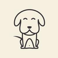 carino supporto per cani hipster logo design grafico vettoriale simbolo icona segno illustrazione idea creativa