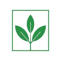 logo aziendale agro di foglie verdi vettore