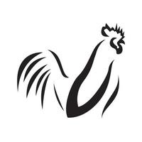 moderno e minimalista gallo nero logo simbolo icona grafica vettoriale illustrazione idea creativa