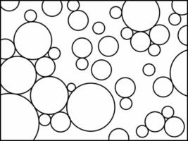 cerchio anelli semplice motivo geometrico senza soluzione di continuità. stampa tessile fasion per bambini di forme rotonde. disegno geometrico del fondo di vettore degli anelli del cerchio. ornamento di elementi a sfera. design avvolgente