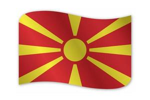 disegno vettoriale della bandiera del paese della macedonia del nord