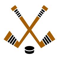 Disegno vettoriale di Hockey Stick &amp; Puck Disegno vettoriale di Hockey Stick &amp; Puck