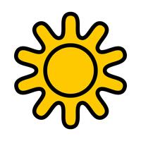 Icona del sole vettore