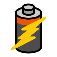 Icona di vettore di energia della batteria