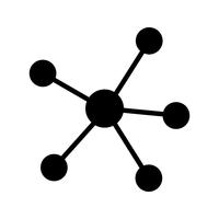 Icona di vettore del diagramma di rete