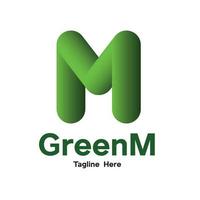 logo verde lettera m vettore