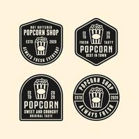 negozio di popcorn disegno vettoriale logo ccollection