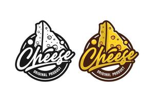 logo di design del prodotto originale del formaggio vettore