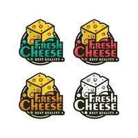 collezione di logo di design di formaggio fresco vettore