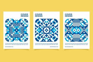 collezione di design di copertina geometrica astratta vettore