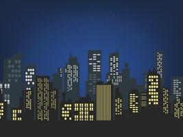 notte di paesaggio urbano vettore