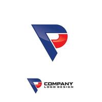 vettore moderno di progettazione del logo dell'azienda simbolo p