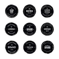 illustrazione vettoriale del set di etichette di marca vintage