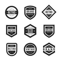 semplice set vettoriale di badge logo vintage
