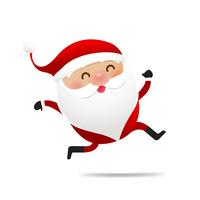 Happy Christmas character Babbo Natale cartoon 003 vettore