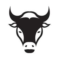 testa nera semplice mucca logo design grafico vettoriale simbolo icona illustrazione del segno idea creativa