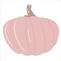 zucca colorata carina, zucca insolita, illustrazione singola su uno sfondo bianco isolato, zucca autunnale, verdura autunnale. illustrazione del fumetto, design moderno. zucca di halloween. vettore, stampa vettore