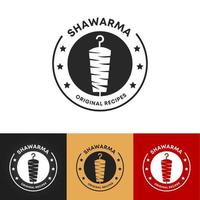logo shawarma per ristoranti e mercati. vettore