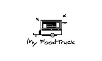 illustrazione di logo dell'icona del camion di cibo vettore