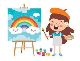 colorazione e pittura divertenti per bambini vettore