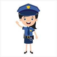 cartone animato di un agente di polizia vettore