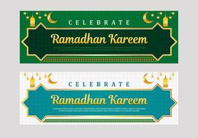 celebrare il modello di banner ramadan kareem vettore