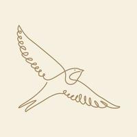 fienile rondine uccello linea logo simbolo icona disegno grafico vettoriale