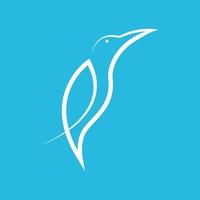 forma moderna bianco colibrì logo simbolo icona grafica vettoriale illustrazione idea creativa