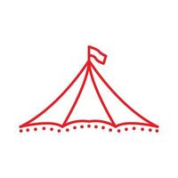 linea rossa tenda circus logo design grafico vettoriale simbolo icona illustrazione del segno idea creativa