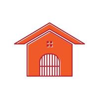 cella di prigione con illustrazione del design dell'icona vettoriale del logo domestico