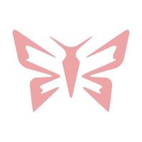 bellezza minima farfalla logo simbolo icona grafica vettoriale illustrazione idea creativa