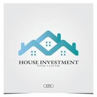 logo di investimento domestico premium elegante modello vettoriale eps 10