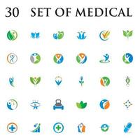 set di vettore medico, set di logo farmacia