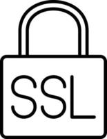 stile icona SSL vettore