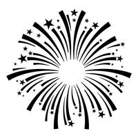 Icona di vettore di logo di fuochi d&#39;artificio che esplode