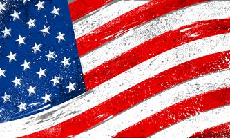 Bandiera degli Stati Uniti d&#39;America con struttura afflitta grunge ruvido vettore