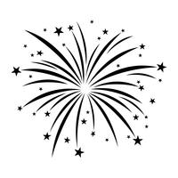 Icona di vettore di logo di fuochi d&#39;artificio che esplode