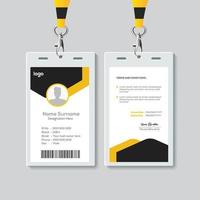 semplice modello di progettazione di carta d'identità. vettore modello di carta d'identità professionale per dipendente.