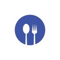 modello di vettore del logo del ristorante forchetta e cucchiaio