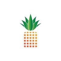 sfondo di illustrazione vettoriale logo ananas
