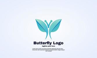 stock farfalla logo design illustrazione vettoriale colore sfumato