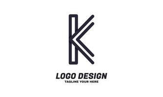 illustrazione stock navy lettera k alfabeto logo design icona per il business vettore